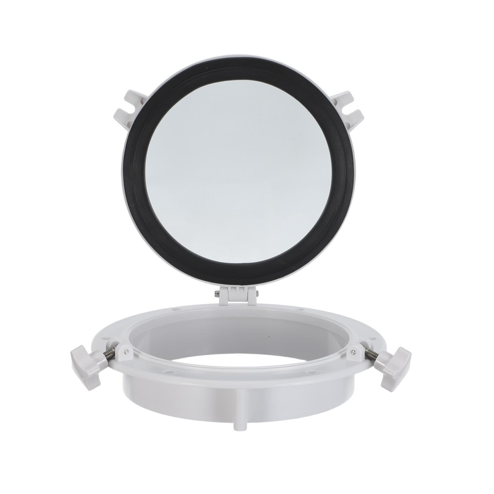 Oblò rotondo marino - Kit oblò piccolo - per imbarcazione, camper, furgone, copertura luce laterale, diametro esterno 265 mm/10,4".