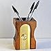 Suck UK Pen Holder - Wooden Pencil Sharpener - Stationary Organiser - Desk Tidy - Quirky Office Desk Accessories - Funny Pencil Pot - Novelty Pen Holder - Vintage Teacher Gifts For Men - Dark