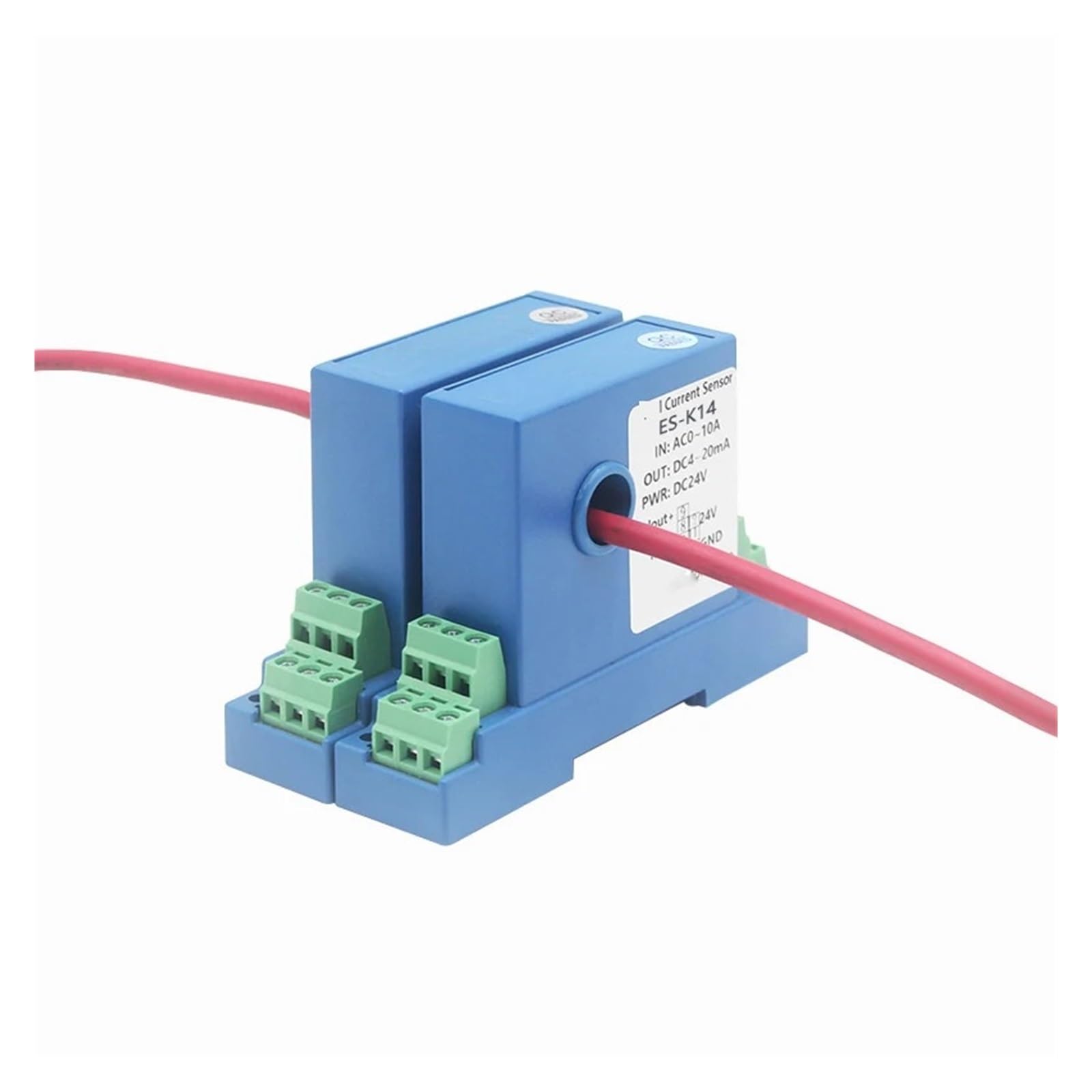 DC Current Transmitter 100A 200A Hall Current Sensor 12mm 15mm Ampere Current Transmitter Analog 4 20ma RS485 Transformer(RS485 Output,AC 0-60A_12MM Aperture_DC24V PWR)