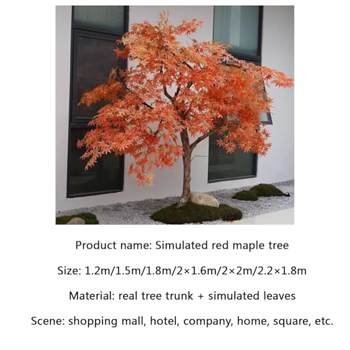 Árbol de arce artificial interior de 1.5m con hojas realistas y ramas moldeables 3