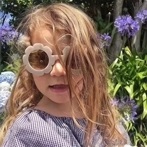 Kids Round Flower Sunglasses Girl flower Shaped Sunglasses Cute Kids Eyewear for Pool Beach Outdoor Age 2-10 Years3