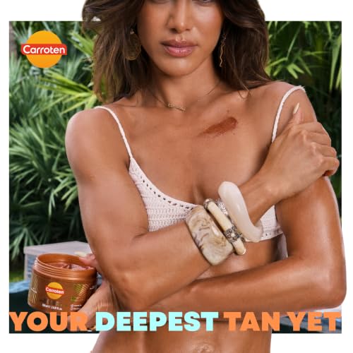 Image of Carroten Mini Intensive + Gold Shimmer Tanning Gels | Travel Size Tan Accelerator & Body Bronzer | Non-Greasy, Water-Resistant | Carrot & Coconut Oil | Vitamin A&E For Hydration |1.7 Oz 2 Pack+Spatula