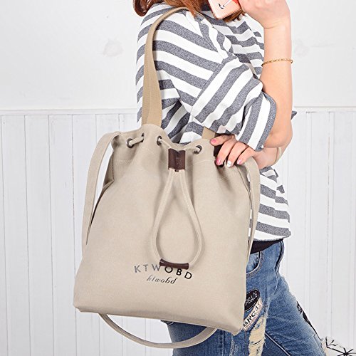Sac en toile type sac seau simple de grande capacité et porte épaule décontracté