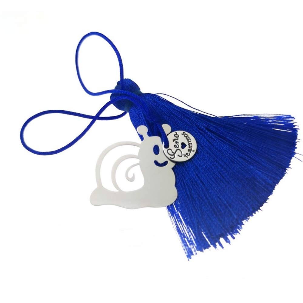 Minoplata Marcapáginas Caracol de Plata de Ley Mensaje Seño te Queremos Ideal para Regalar a maestras y profesoras de Infantil y Primaria
