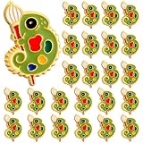 Suncalla 24 Pcs Art Chameleon Paint Palette Enamel Pins Funny Chameleon Palette Brooches Cartoon Button Lapel Badges for Backpack Cloths Hats Jacket Decoration Art Painting Party Gifts