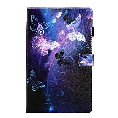 Lspcase Coque Galaxy Tab A 8.0 2019 Etui Housse en Cuir Portefeuille Folio Flip Stand Coque de Protection avec Fente pour Carte pour Samsung Galaxy Tab A 8.0 2019 SM-T290 / SM-T295 Papillon Violet