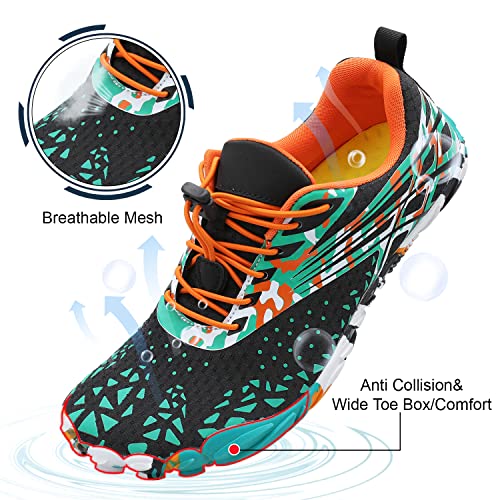 Image of L-RUN Barefoot Water Shoes Women Mens Aqua Sock Athletic Hiking Water Sports Shoes for Swim Beach Pool Sand Diving Walking