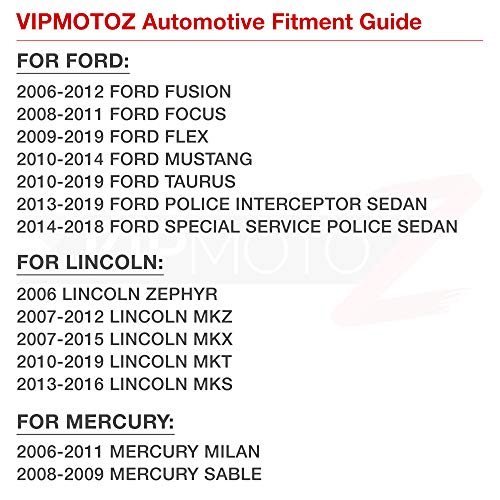 Vipmotoz Full Led License Plate Light For Ford Mustang Focus Fusion Flex Taurus Lincoln Mercury - 6000K Diamond White, 2-Pieces Tag Lamp Assembly Replacement #TOP6