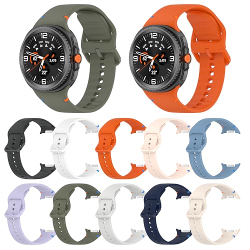 Bracelet en silicone étanche pour Samsung Galaxy Watch 8 souple et résistant noir