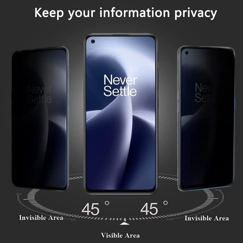 Image of Anti-Spy Privacy Tempered Glass Screen Protector Compatible For Oppo A72 (Black, Pack of 1) Edge to Edge Coverage Screen Guard with Easy Installation Kit