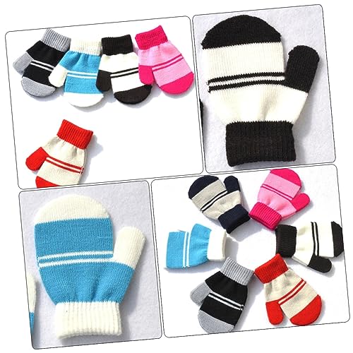 5Pairs Winter Gloves Soft Knitted Mittens for Boys Windproof Wear Resistant for Outdoor Play and Winter Activities3