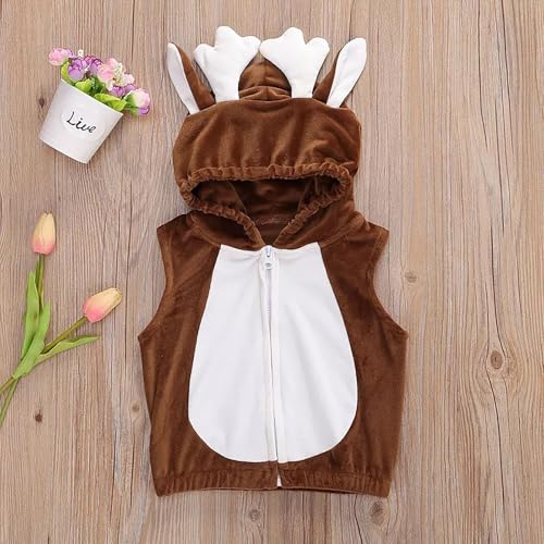 Sleeveless Plush Warm Jacket for Kids Boy Girl Autumn Winter Children's Zipper Vest Hoodie Warm Outerwear Loose Top2