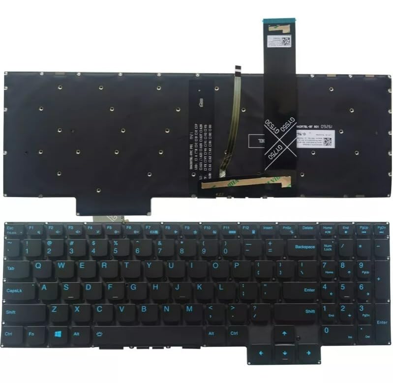 Laptop Keyboard for Lenovo Ideapad Gaming 3-15ARH05 3-15IMH05 3-15ACH6 3-15IHU6 Legion 5-15ARH05 5-15ARH05H 5-15IMH05 5-15IMH05H 5 16ACH6H 5-17IMH05H 5-17ARH05H with Backlit Blue