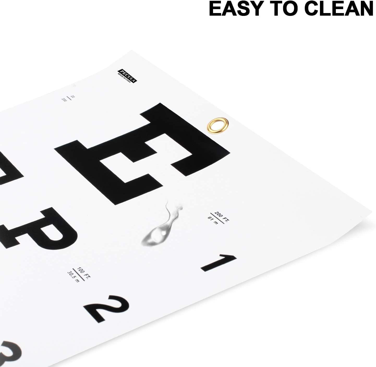 PECULA Eye Chart for Exams - Snellen Wall Chart 20 Feet, 11 X 22 in.