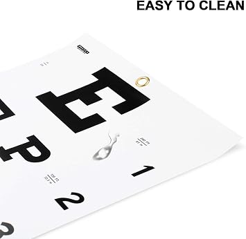 PECULA Eye Chart for Exams - Snellen Wall Chart 20 Feet, 11 X 22 in.