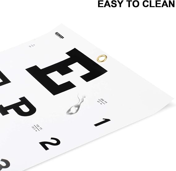 PECULA Eye Chart for Exams - Snellen Wall Chart 20 Feet, 11 X 22 in.