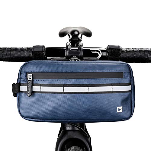 Reflektierende Fahrradlenker-Tasche, wasserdichter Frontrahmen Fahrradkorb Pack Fahrradwerkzeug Zubehör Aufbewahrungstasche Mit Innentasche Für Mountain Road Bike Scooter Pendeln Nachtfahren (3L) Cover