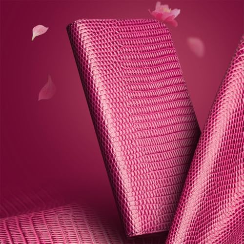 Housse iPhone 17 cuir véritable rose antichoc à clapet aimanté - 6