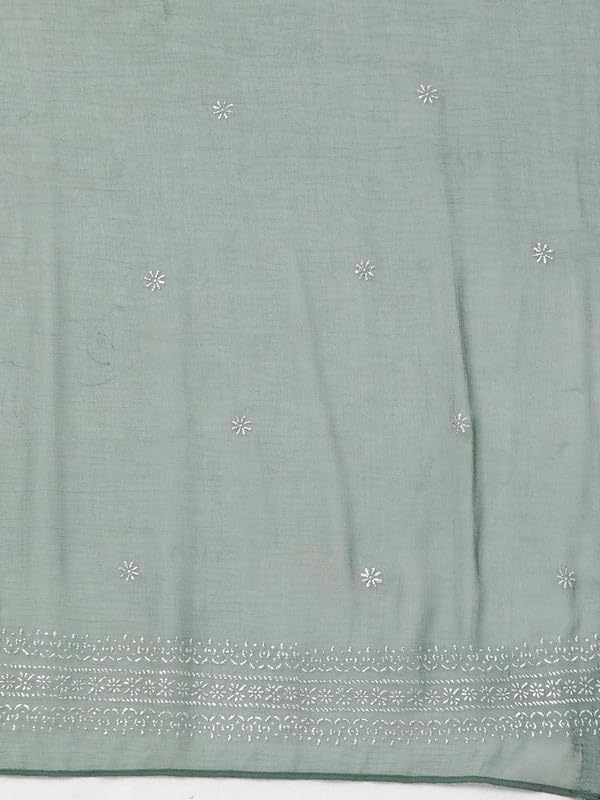 Image of Vaamsi Women's Silk Blend Solid Anarkali Kurta Pant With Dupatta