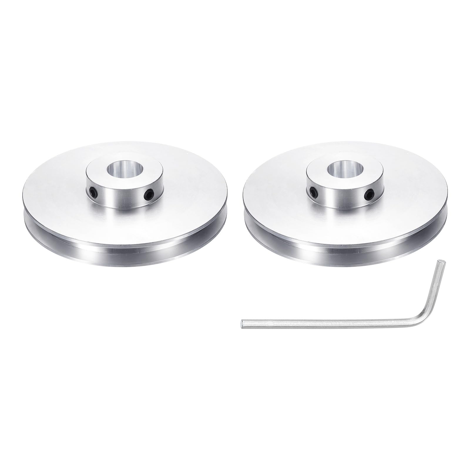 uxcell 2Pcs Single Groove Pulley, 15mm Fixed Bore 40mm Outer Diameter Aluminum Alloy Mechanical Belt Pulley with Hex Wrench for 6mm PU Round Belt — Amazon image 29
