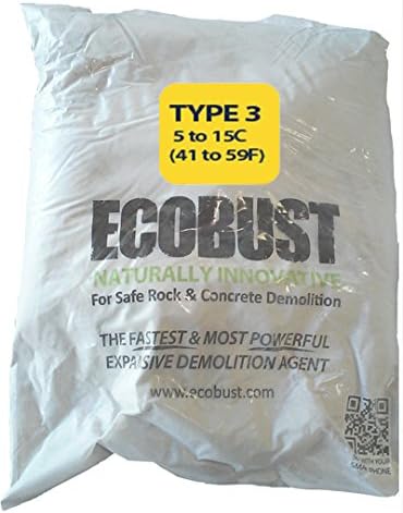 Type 3 (40F to 60F) 11 lb Concrete Cutting and Rock Breaking Non-Combustive Demolition Agent