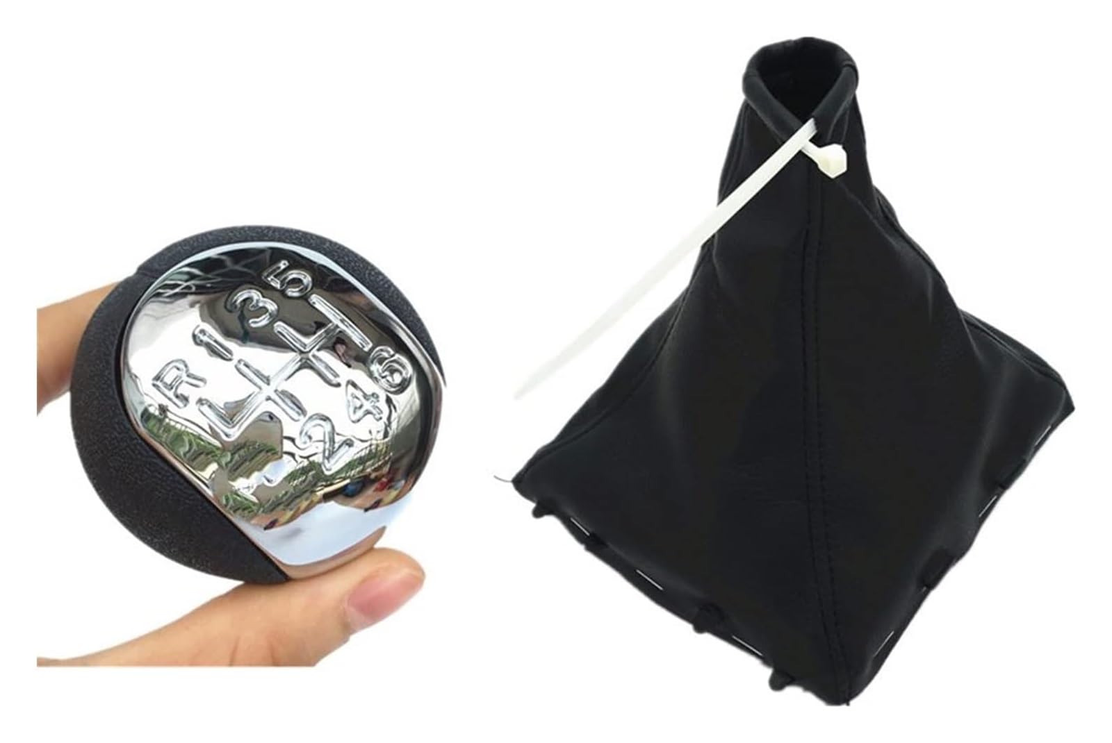 FNCVTM Car Gear Knob for Opel for Vauxhall for Vectra B C for Corsa for Astra Chrome Car Styling Gear Shift Knob Gaiter(Combo 2)
