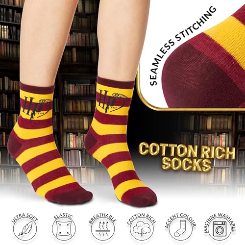 Harry Potter Tasse & Socken Damen Teenager Geschenkset, Keramik Kaffeebecher, Kuschelsocken Größe 35–41, Hogwarts Design… – Ansicht 4