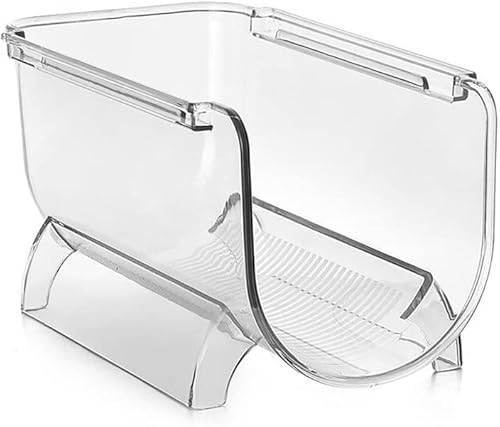 Vista 3 de Paquete de 2 estantes para botellas, organizador de refrigerador, estante apilable para botellas de plástico (2)