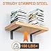 Heavy Duty Shelf Brackets 8 Inch (6 Pack), Rustic L Floating Shelf Brackets, Wall Shelf Bracket for DIY Decorative with Mounting Hardware