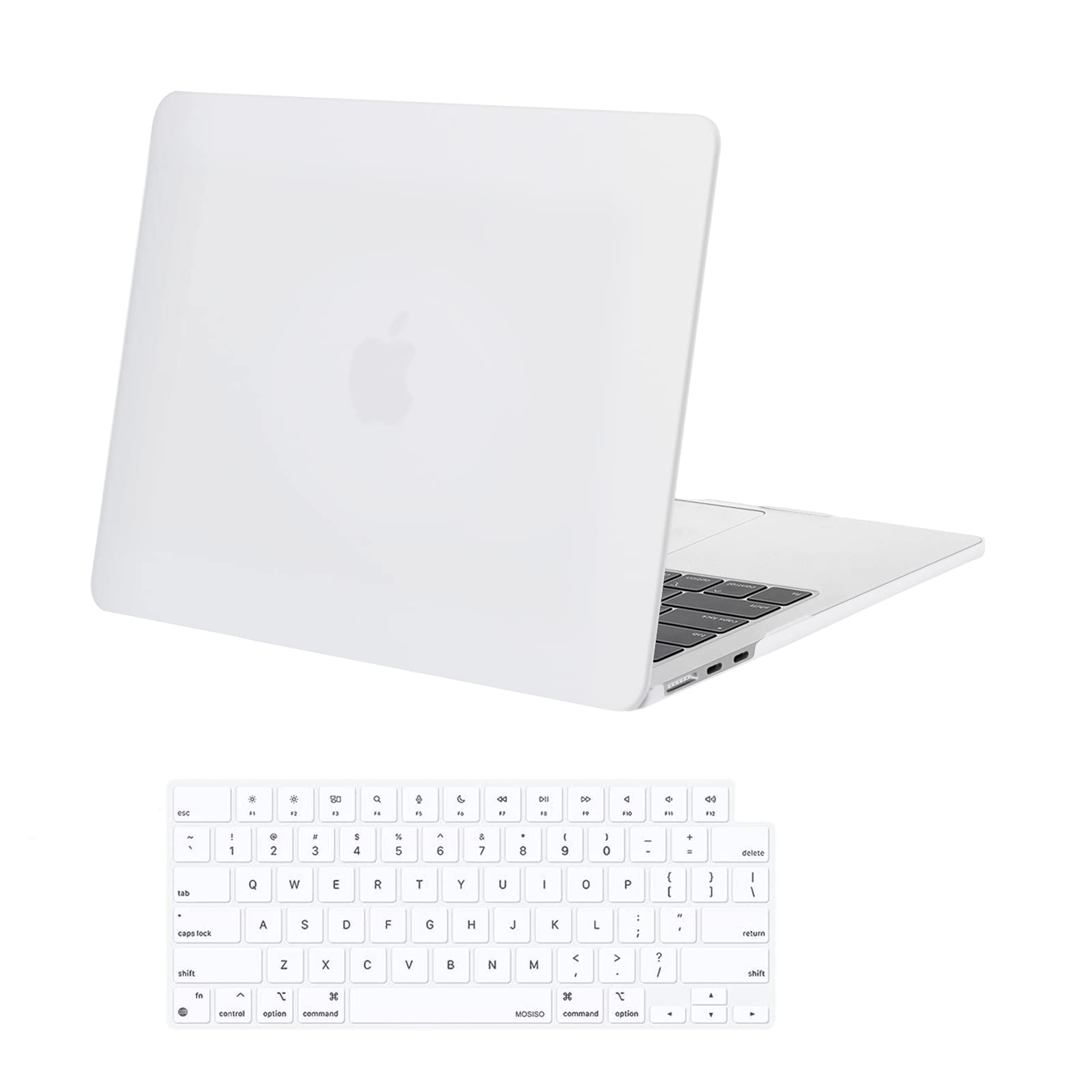 MOSISO Compatible with MacBook Air 13.6 inch Case 2022 2023 Release A2681 M2 Chip with Liquid Retina Display & Touch ID, Protective Plastic Hard Shell Case & Keyboard Cover Skin, White