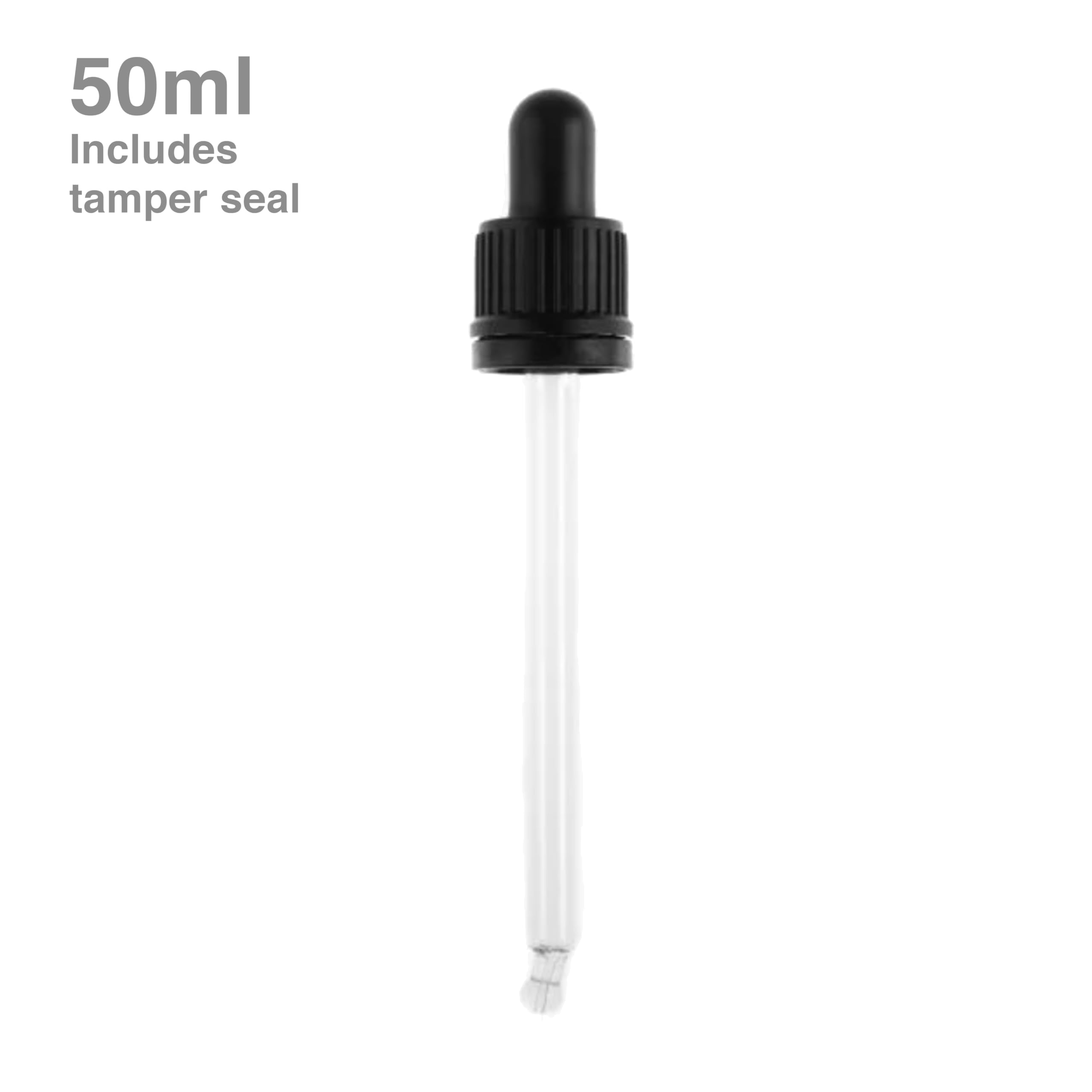 Braunglas-Tropfflaschen mit manipulationssicheren Pipettendeckeln, 50 ml, erhältlich in Packungen mit 5, 10 oder 20 Stück (20 Stück)