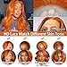 Dochuman Ginger Wig Human Hair 13x6 Ginger Lace Front Wigs Human Hair 28inch Body Wave HD Lace Frontal Pre Plucked Colored Orange Wig for Women Glueless Wigs 200 Density