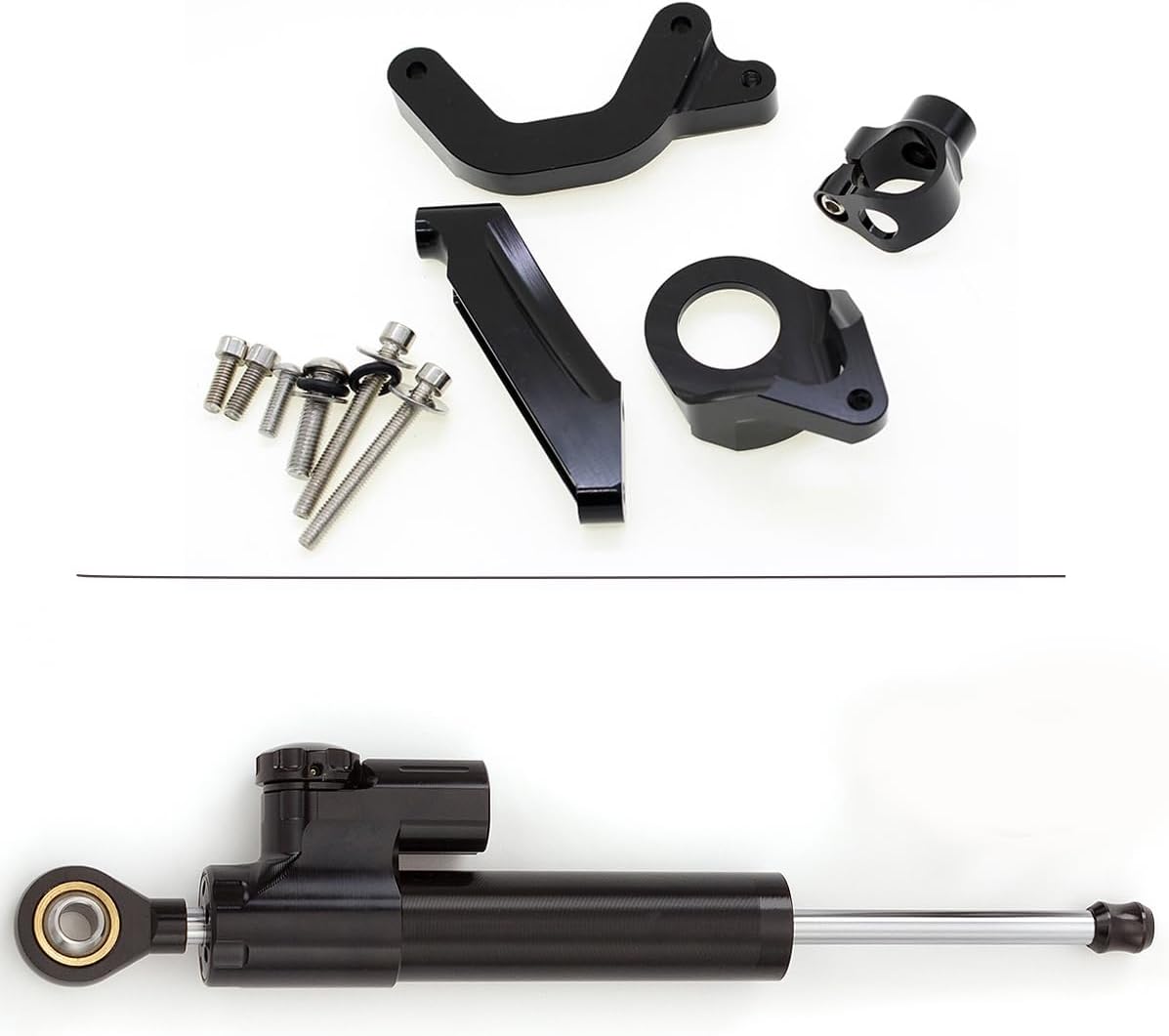 Fit For GSXR1000 GSXR 1000 2009 2010 2011 2012 2013 2014 2015 K9 CNC Motorcycle Steering Damper Stabilizer Buffer Control Bar with Mounting Bracket Support Kit Full Set