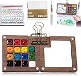 Mini Tobios Watercolor Kit for Travel, Pocket Watercolor Paint Set with Paint, Brush, Nano Palette, Sketchbook, Portable Wooden Paint Box for Painters Artists Beginners Students
