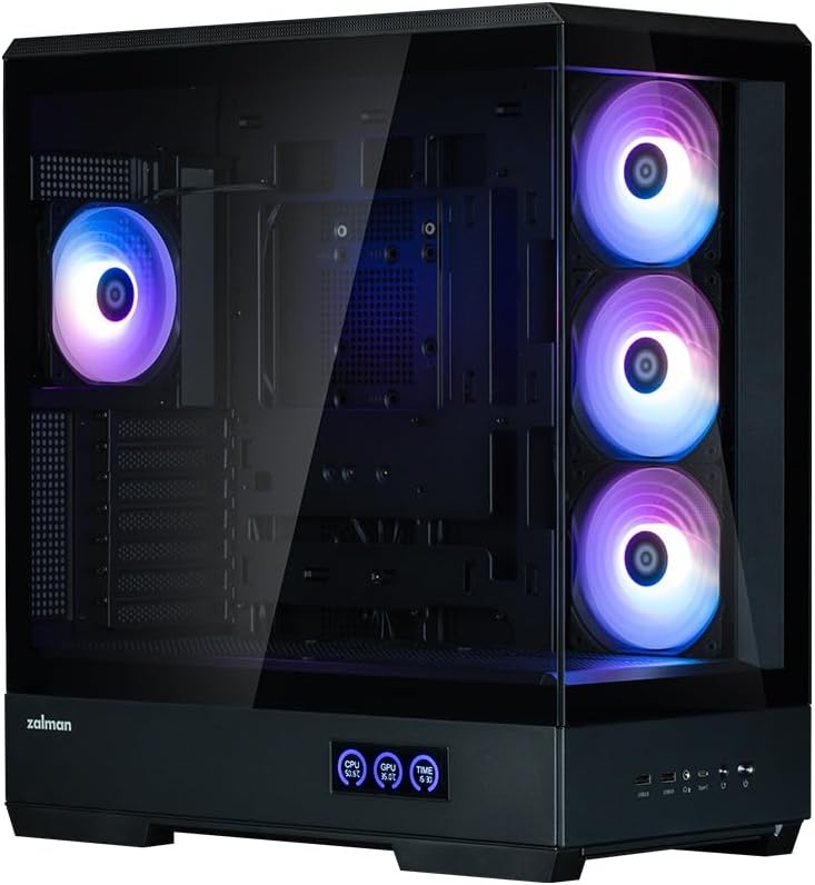 Zalman P50 DS PC Case with CPU and GPU temperature display