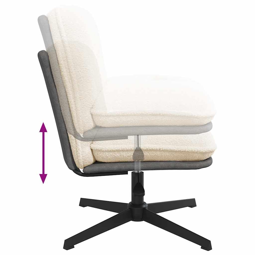 Generisch Silla giratoria de oficina color crema Tela