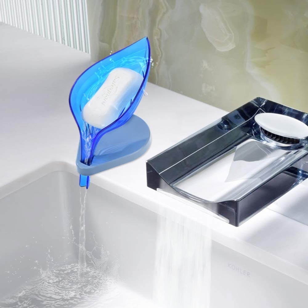 Blattförmiger Seifenhalter Mit Abtropf - Rutschfeste Seifenschale In Grün