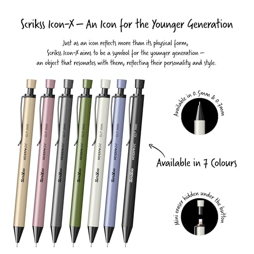 Image of Scrikss 0.7mm Mechanical Pencil | White | Icon-x
