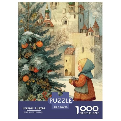 1000 Piezas Rompecabezas Juego De Familia Creativo Navidad Puzzle Desafío De Color para Regalos De Viaje, Presente 70x50cm/1000pcs