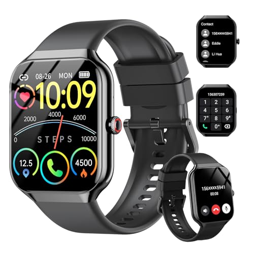 Smart Watch for Men Women Answer/Make Call, 1.96 HD Touch Screen SmartWatch,Heart Rate/SpO2/Sleep Monitor, 100+ Sport Activity Tracker Step Counter, IP68 Waterproof Fitness Tracker for Android iOS