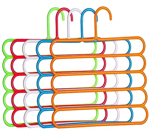 Sui Generis New 5 Layer Multipurpose Multi-Layer Hangers for Clothes | Shirts | Wardrobe | Ties | Pants | Space Saving | Wardrobe Organizer | Plastic Hangers, Multi Colour (Pack of 20, Standard) Sui Generis New 5 Layer Multipurpose Multi-Layer Hangers for Clothes | Shirts | Wardrobe | Ties | Pants | Space Saving | Wardrobe Organizer | Plastic Hangers, Multi Colour (Pack of 20, Standard)