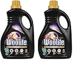 Lip Woolite Detersivo Lavatrice Capi Scuri, Neri e Jeans 25 Lavaggi, da 1500 ml di Detersivo Lavatrice Liquido Capi Scuri con Cheratina (Confezione da 2)