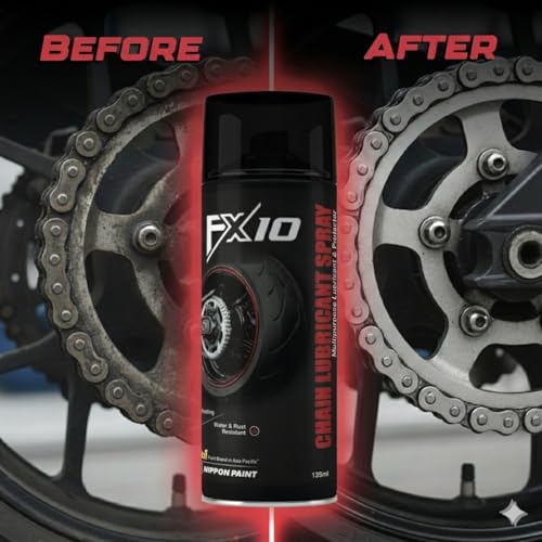 Image of Chain Lubricant Spray 135ML | High Performance Chain Lube for Bike & Motorcycle | Reduces Friction Wear Protection Rust Prevention Smooth Quiet Ride Long Lasting
