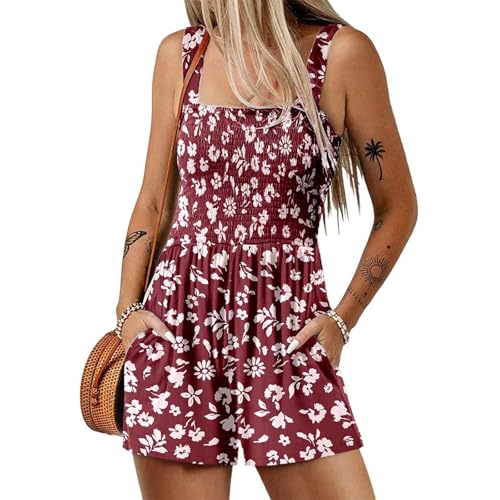 Mono de vestir mujer informal tipo peto corto de una pieza para looks de verano cómodos 2