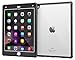 roocase iPad Air 2 Case - [Glacier TOUGH] iPad Air 2 2014 Hybrid Scratch Resistant Clear PC / TPU Armor Full Body Protection Case Cover with Built-in Screen Protector for Apple iPad Air 2 (2014) 6th Generation, Granite Black