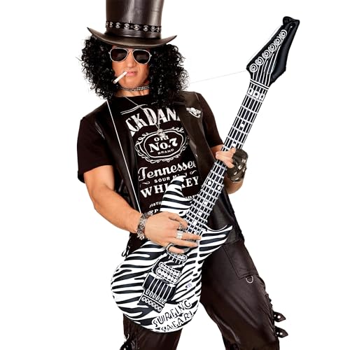 W WIDMANN MILANO Party Fashion - Aufblasbare Gitarre, Länge circa 105 cm, Instrument, Luftgitarre, Mottoparty, Karneval