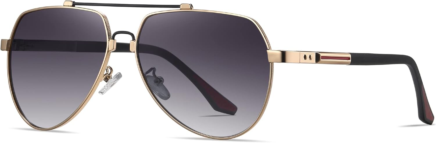 Cyxus Classic Aviator Sunglasses Polarized 100% UV Protection Men Spring Temples Driving 1048