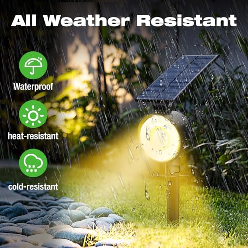 nipify Solar Spot Lights Outdoor Waterproof, Landscape Spotlights - Image 3