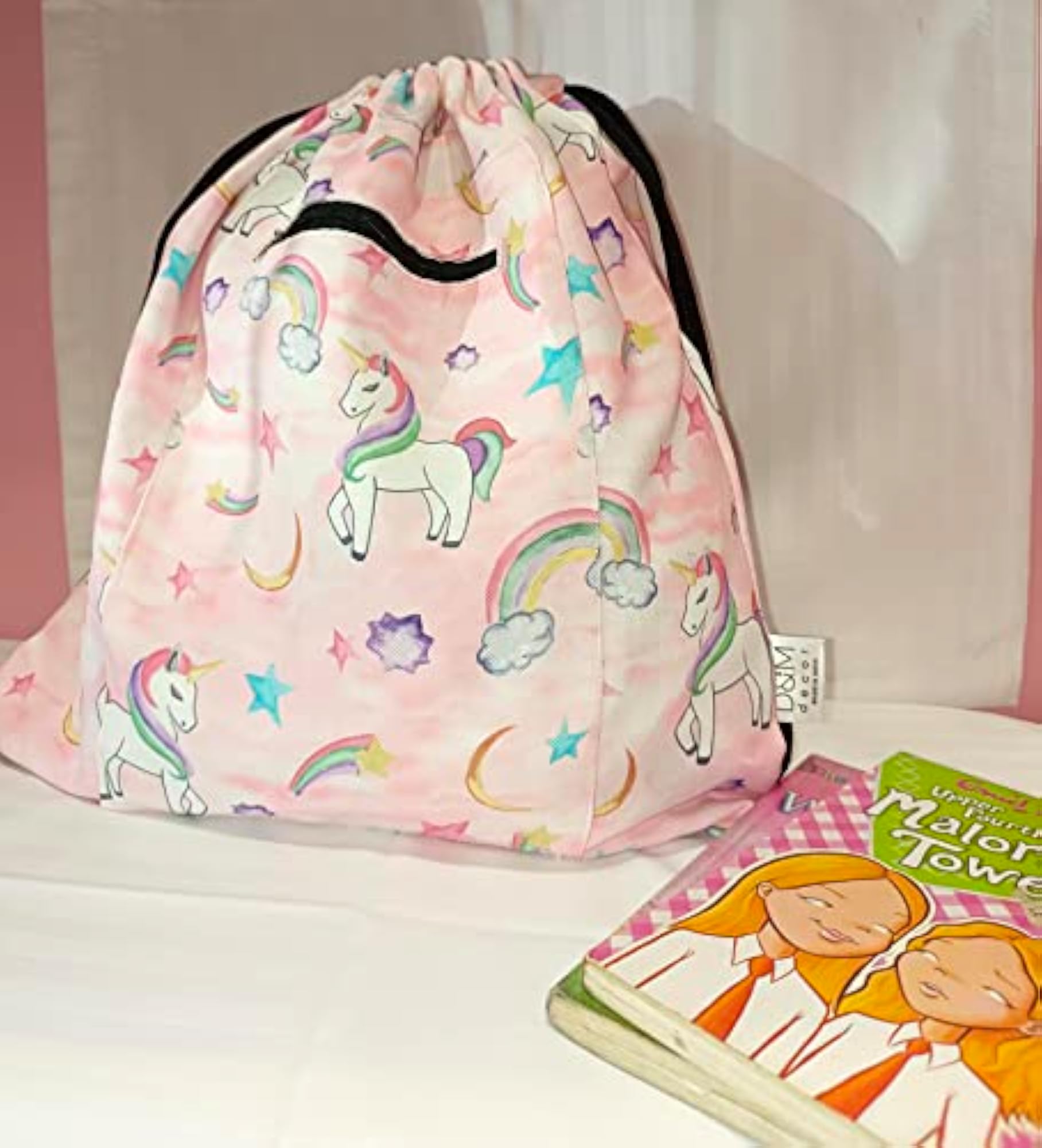Kids Unicorn Drawstring Sack Bag, Perfect for Outings