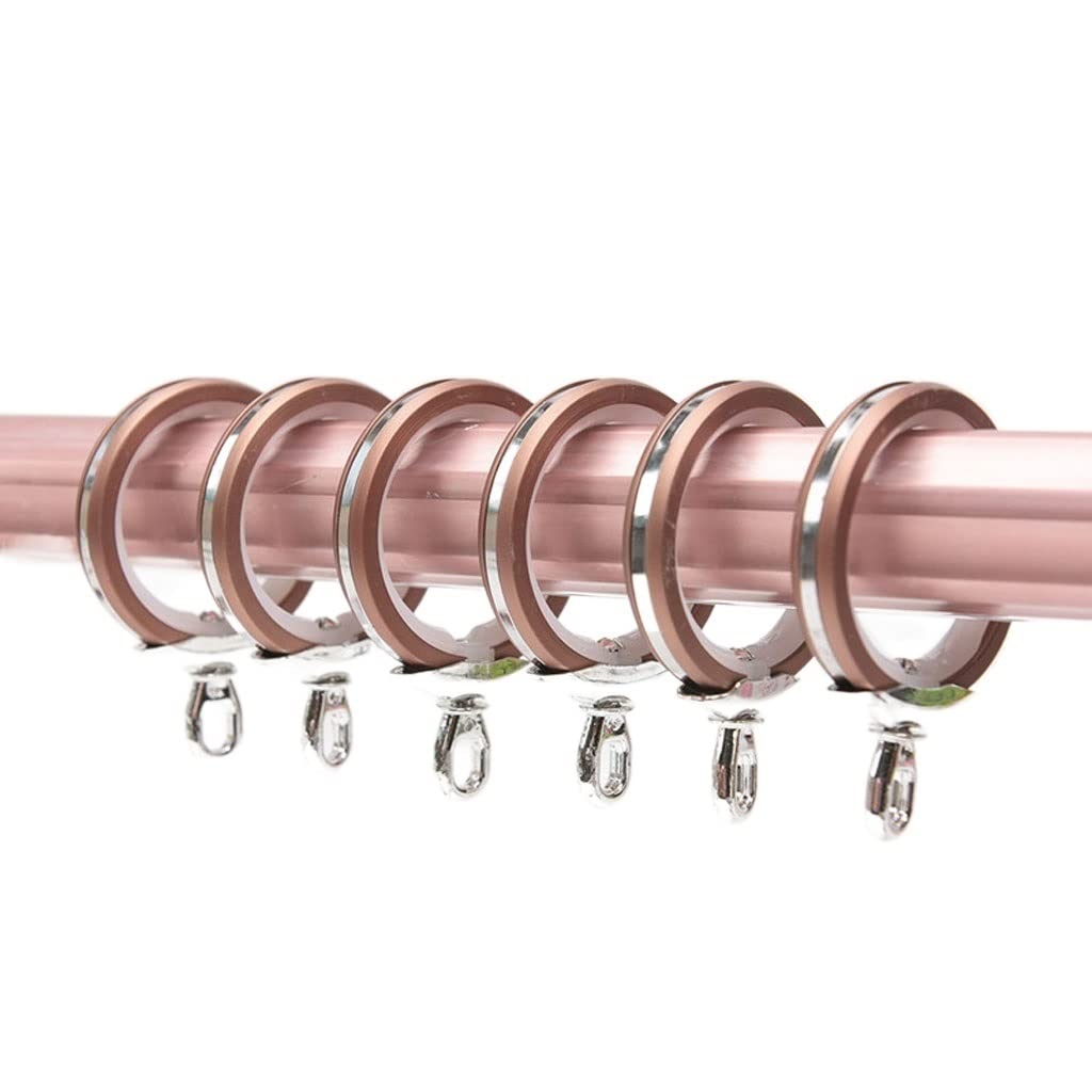 Vorhangringe 1,4-Zoll-Vorhangringe aus Aluminiumlegierung, Aufhängeringe für Vorhänge und Stangen, Gardinenringe mit Schiebeösen, 35 mm Innendurchmesser, Vorhangringe (Size : Set of 40) (Mehrfarbig)